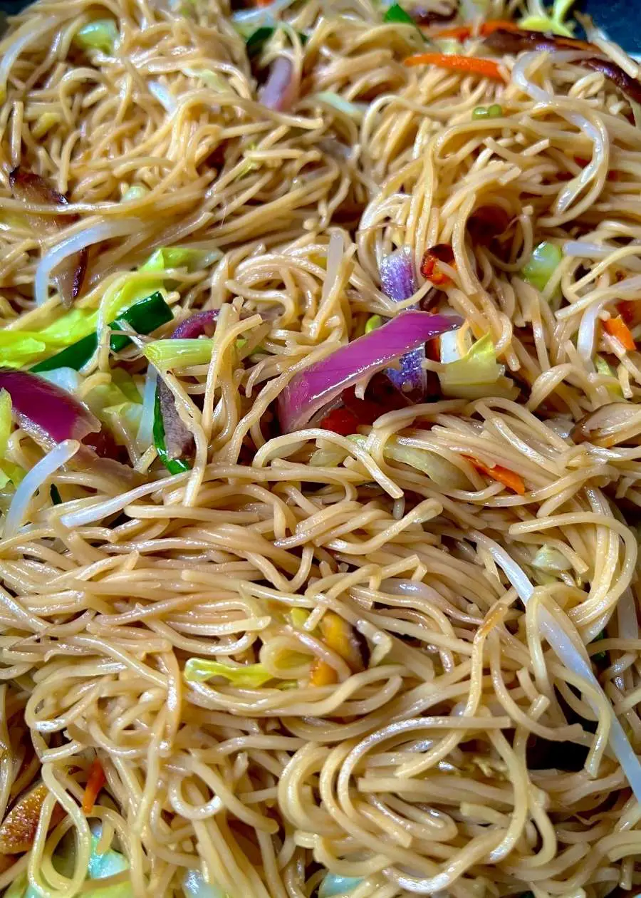 dry vegetable chow mein