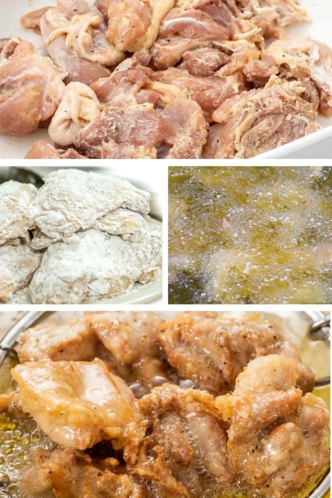 Fried chicken is one of the most popular street snacks in Taiwan. I inherited this deep fried chicken recipe from my grandmother. It uses garlic, ginger, and five-spice powder to flavor the marinade and breading. 