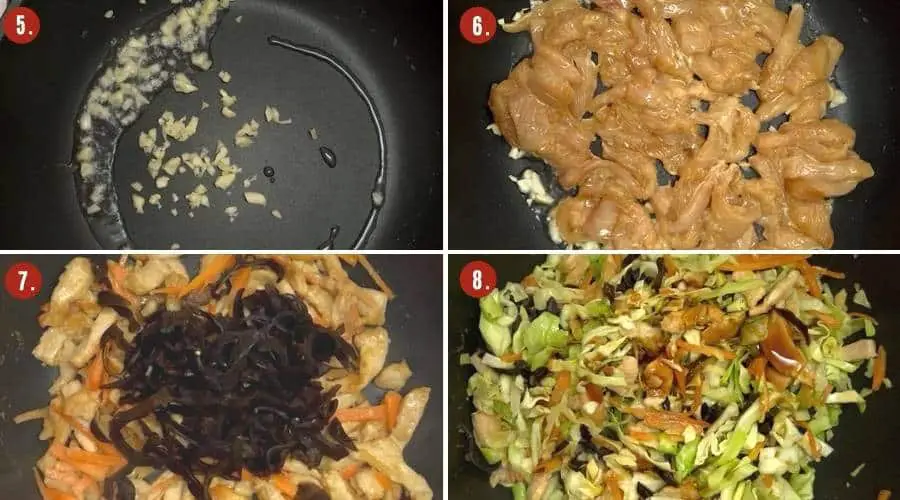 How to make Moo shu chicken in less than 20 minutes.