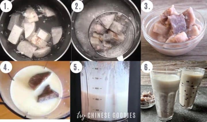 how to make taro milk tea boba