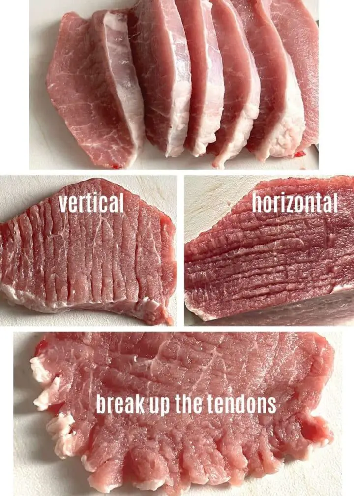Tenderizing pork chops