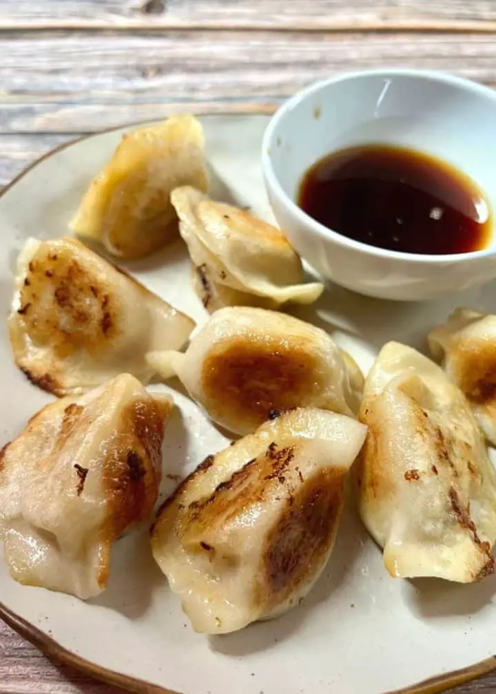 potstickers with dipping sauce