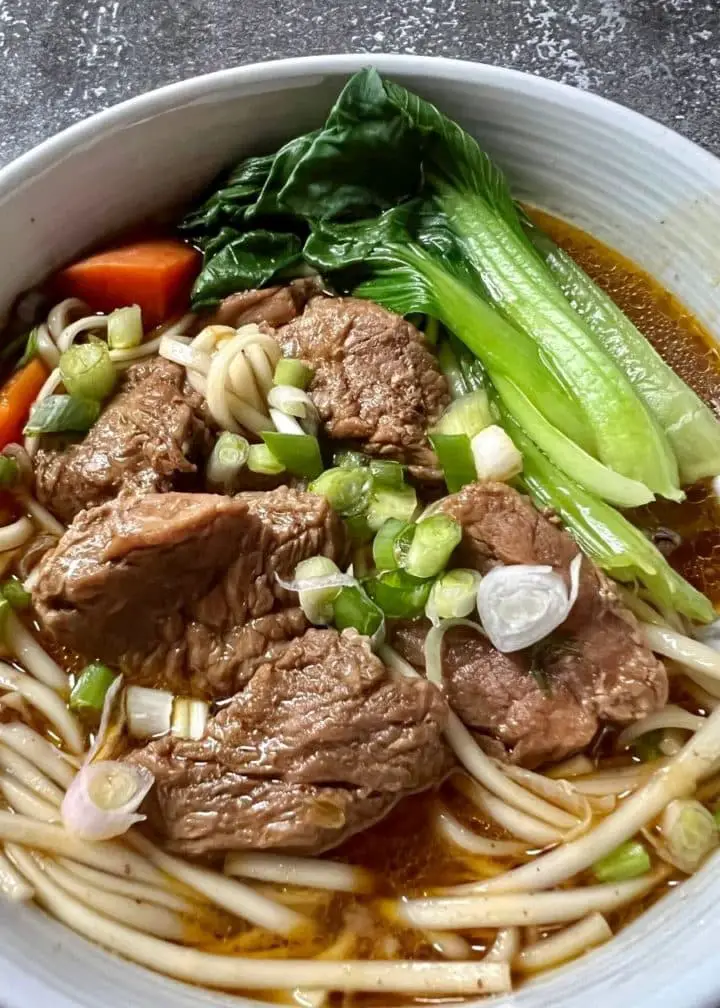 Taiwanese braised beef noodle soup