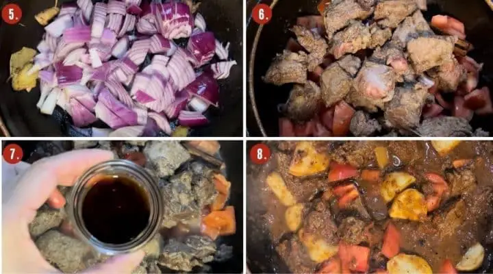 how to make beef stew with potato and tomato on the stove