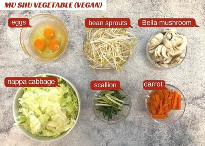 Mu shu vegetable ingredients