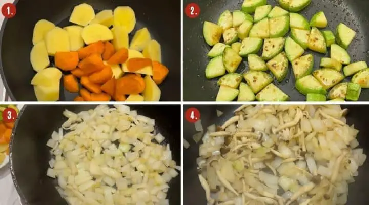 how to make Japanese vegetable curry rice