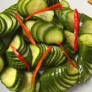Marinated cucumber salad