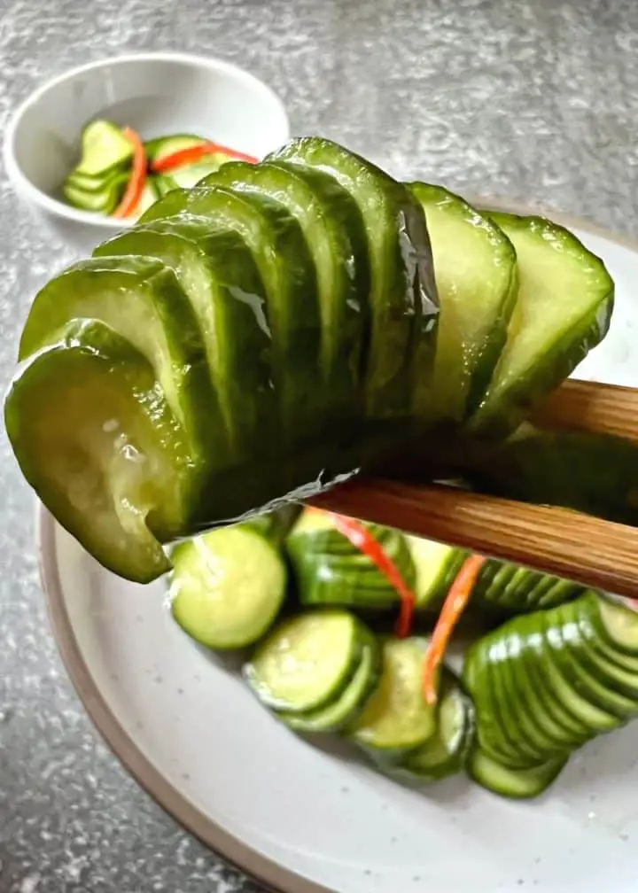 marinated cucumbers salad