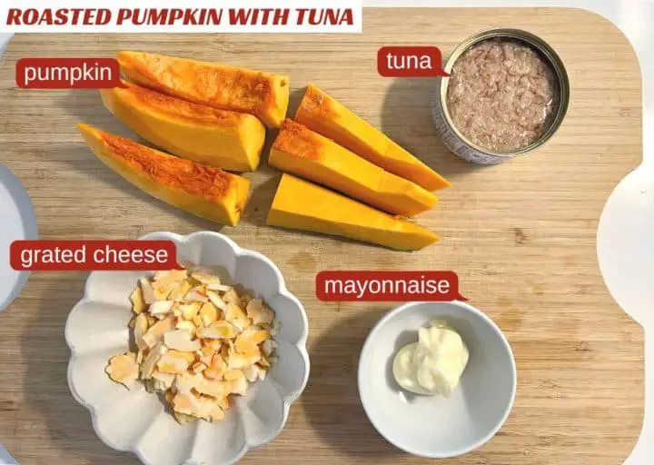 baked tuna with pumpkin and cheese ingredients