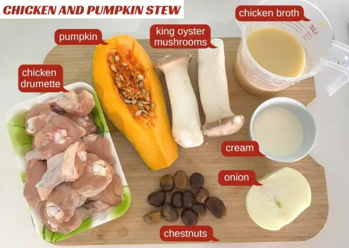 chicken and pumpkin stew ingredients