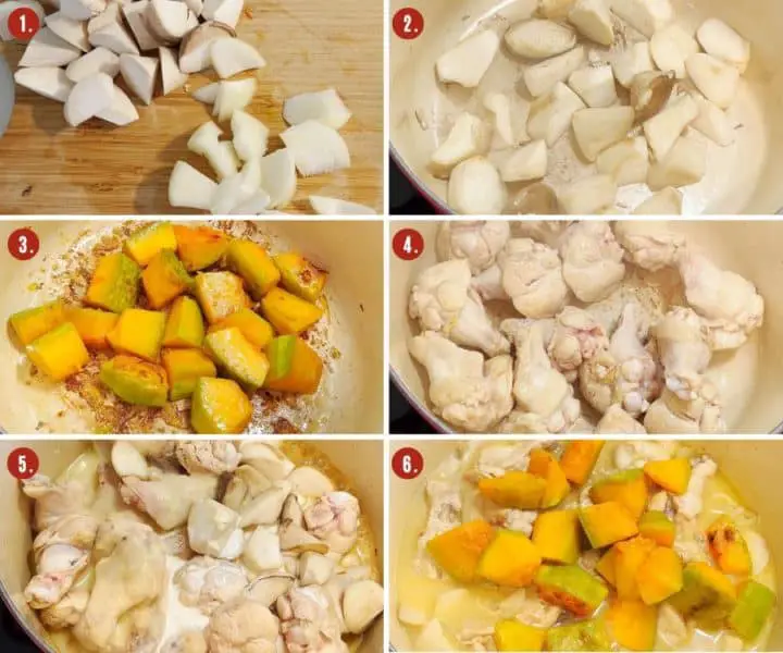 how to make creamy chicken and pumpkin stew