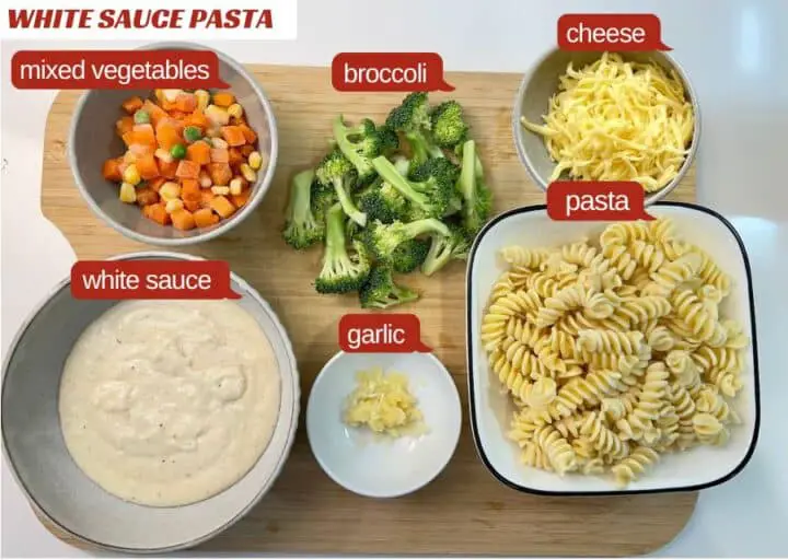 white sauce pasta ingredients