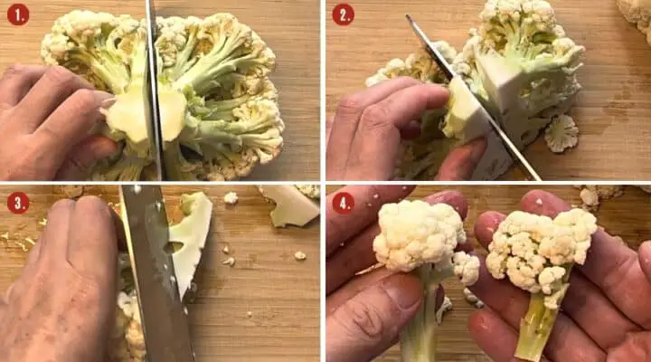 how to cut cauliflower