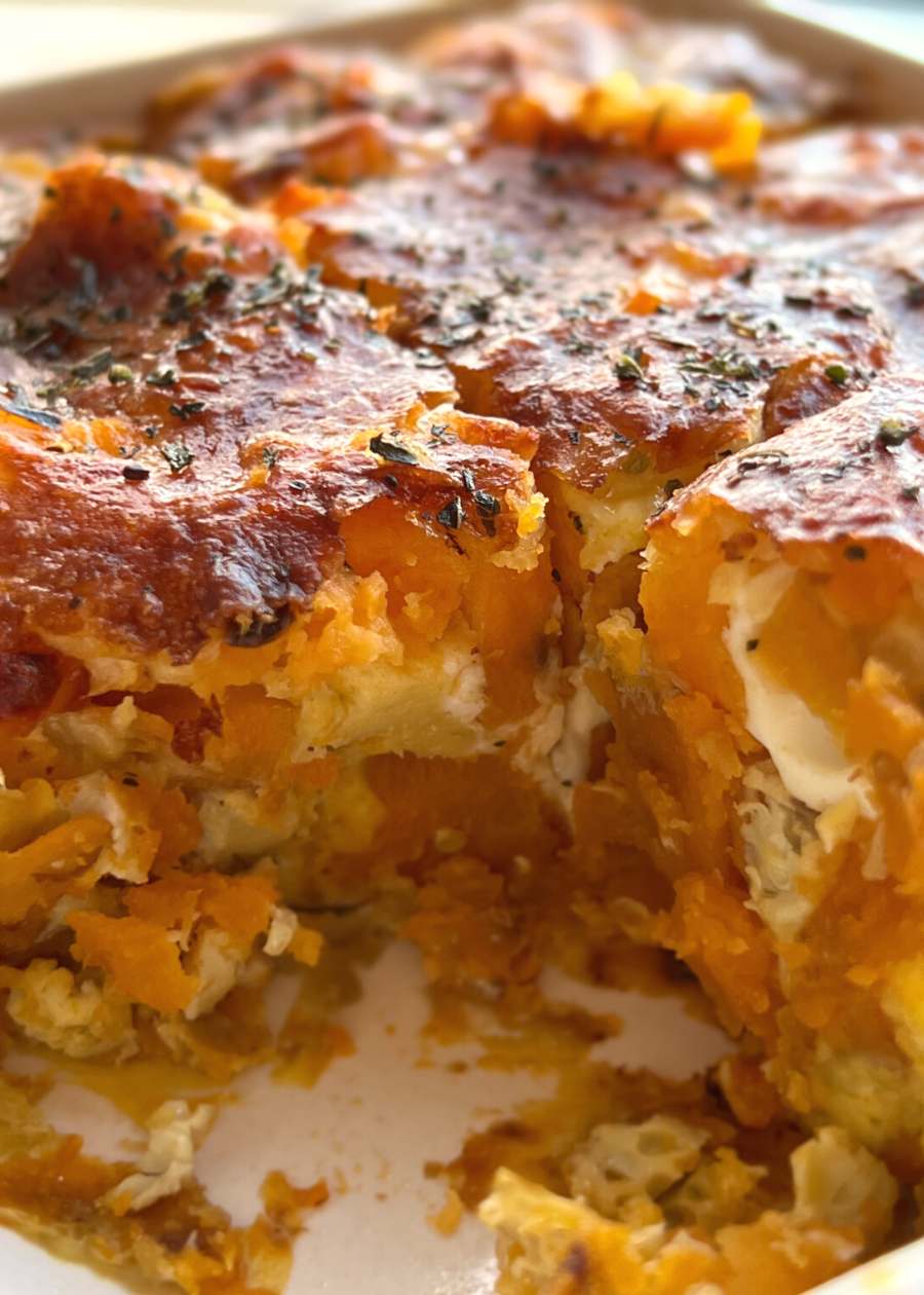 Sweet Potato Breakfast Casserole With Egg And Cheese
