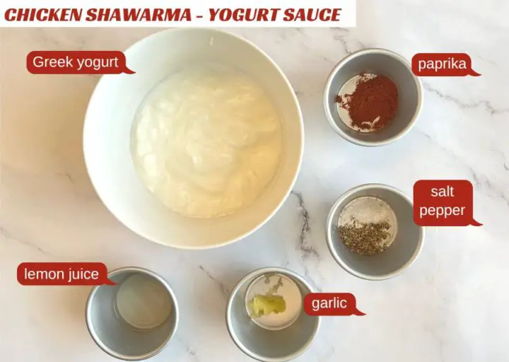 chicken shawarma yogurt sauce