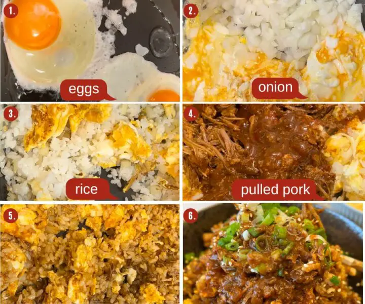 how to make pulled pork fried rice