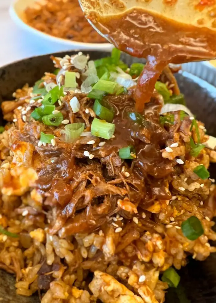 spicy Pulled pork fried rice