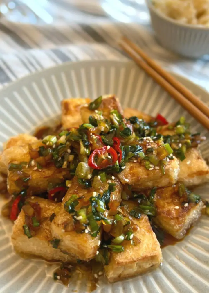 Crispy garlic tofu-1