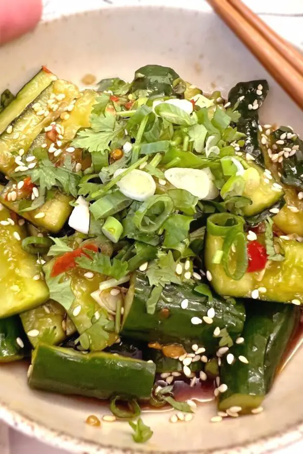 spicy smashed cucumber