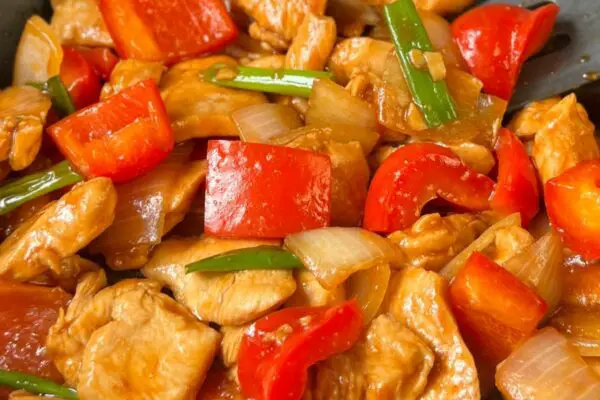 chicken breast stir fry in sweet and sour sauce